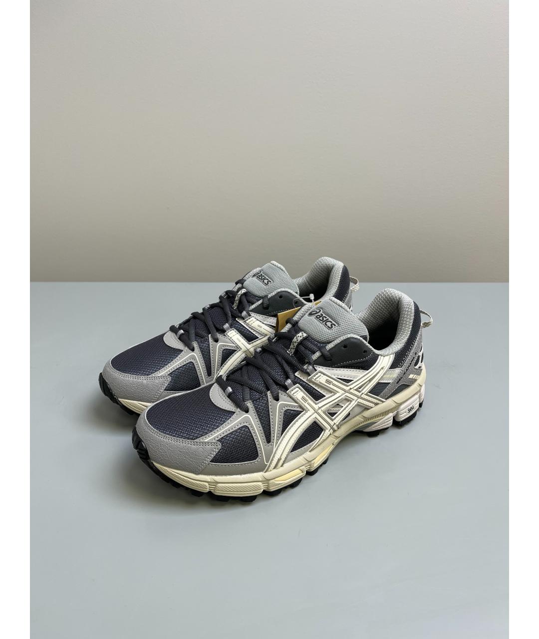 ASICS Серые кожаные низкие кроссовки / кеды, фото 2