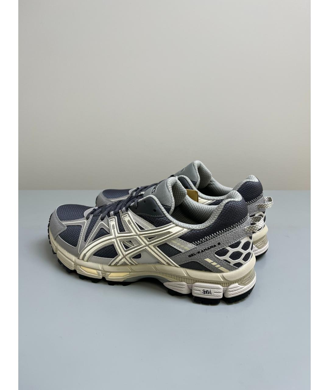 ASICS Серые кожаные низкие кроссовки / кеды, фото 3