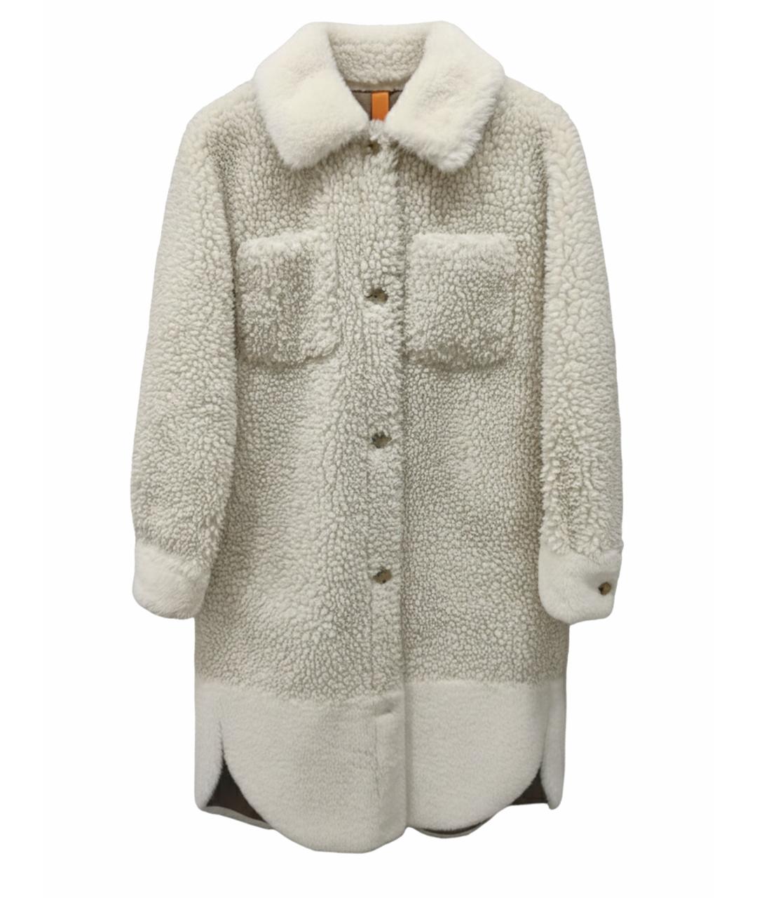 HUGO Бежевая шерстяная дубленка, фото 1