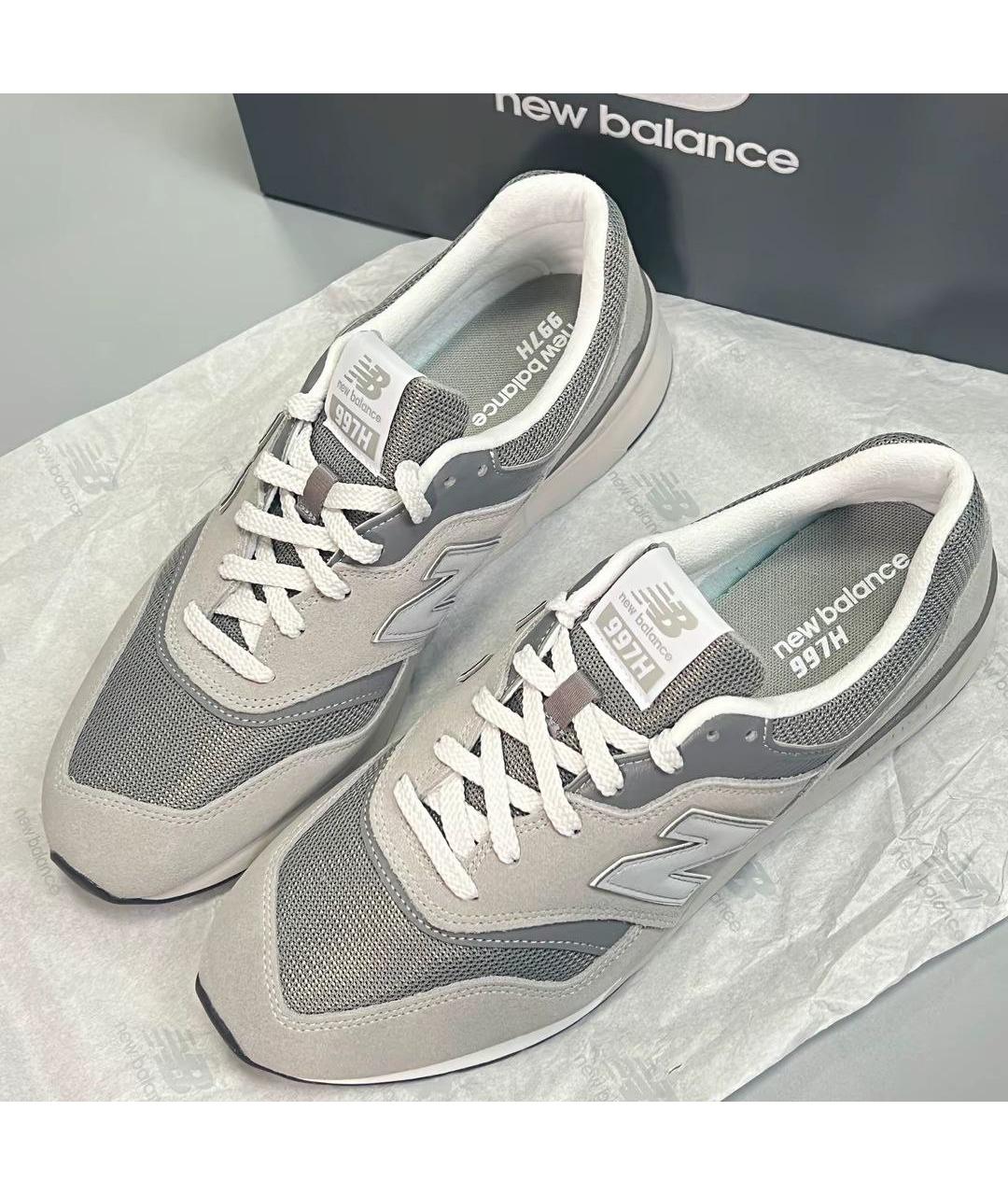 NEW BALANCE Серые текстильные низкие кроссовки / кеды, фото 2