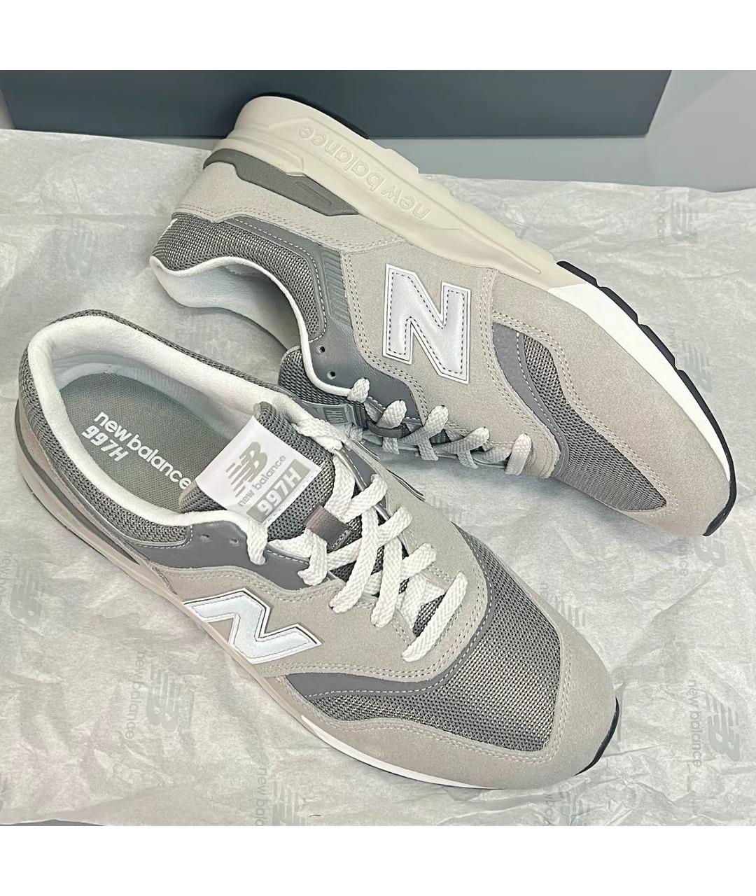 NEW BALANCE Серые текстильные низкие кроссовки / кеды, фото 3