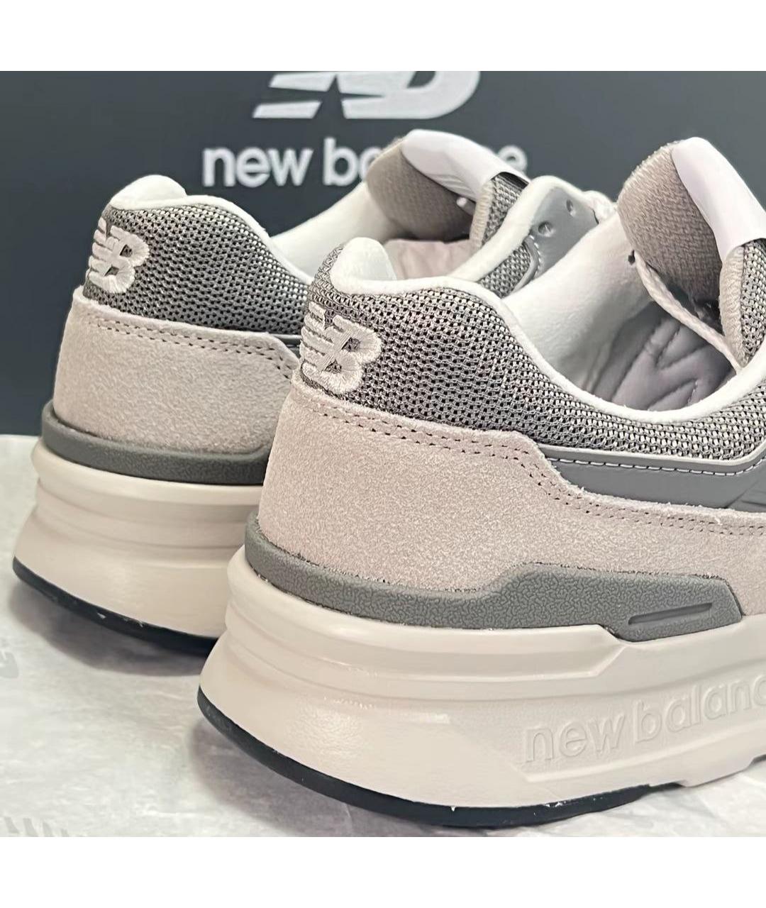 NEW BALANCE Серые текстильные низкие кроссовки / кеды, фото 5