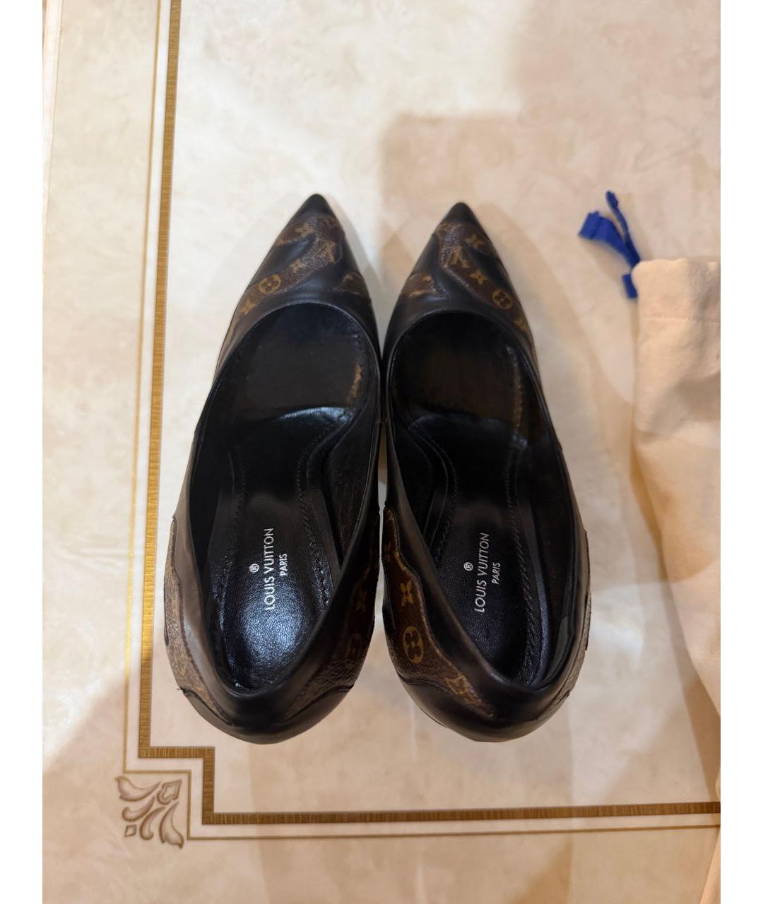 LOUIS VUITTON Черные кожаные туфли, фото 3