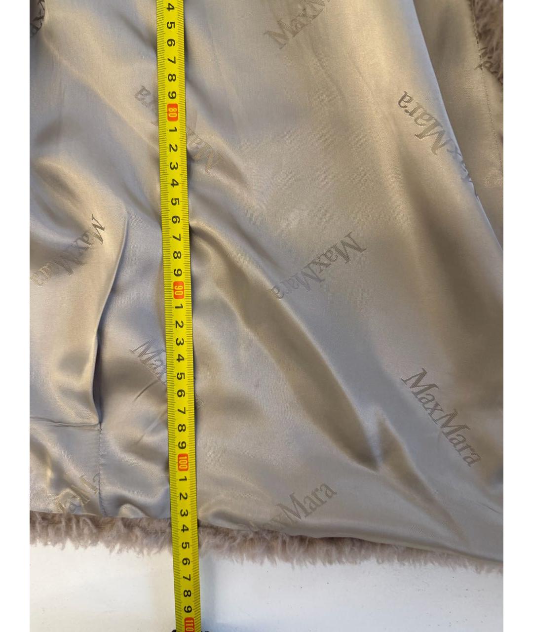 MAX MARA Бежевая шерстяная шуба, фото 5