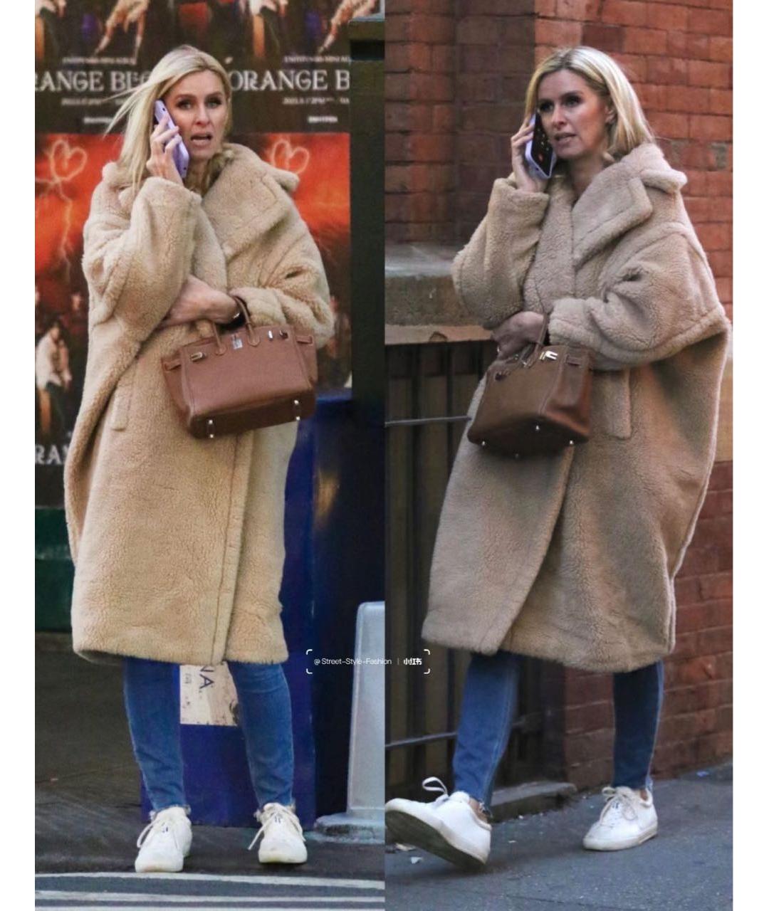 MAX MARA Бежевая шерстяная шуба, фото 2