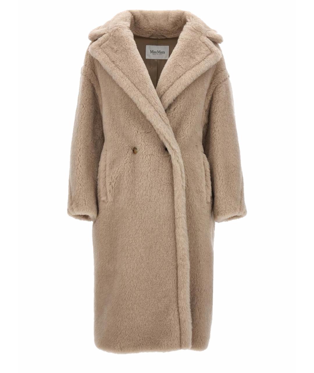 MAX MARA Бежевая шерстяная шуба, фото 1