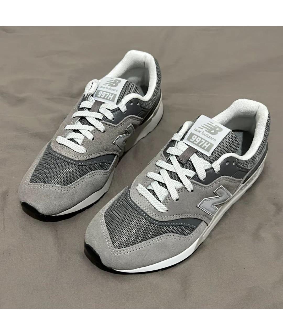 NEW BALANCE Серые замшевые кроссовки, фото 4