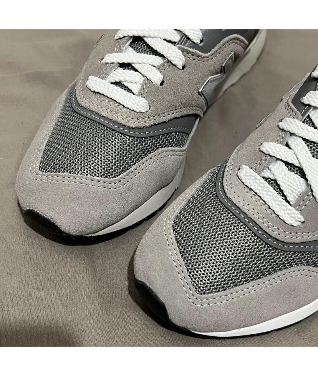 NEW BALANCE Серые замшевые кроссовки, фото 3