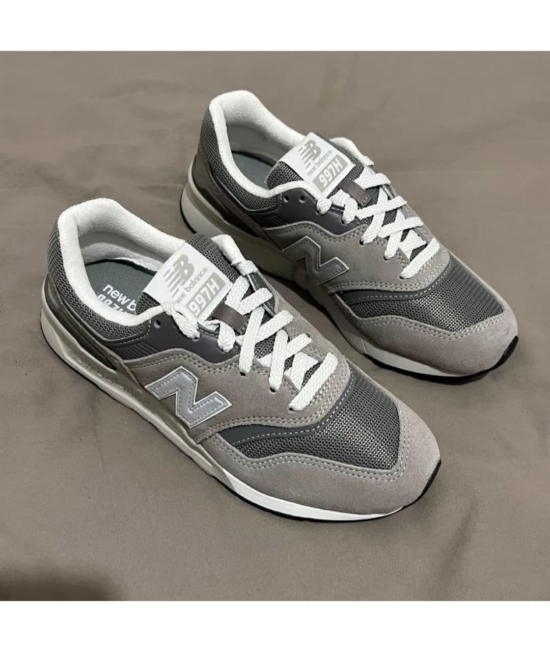 NEW BALANCE Серые замшевые кроссовки, фото 2