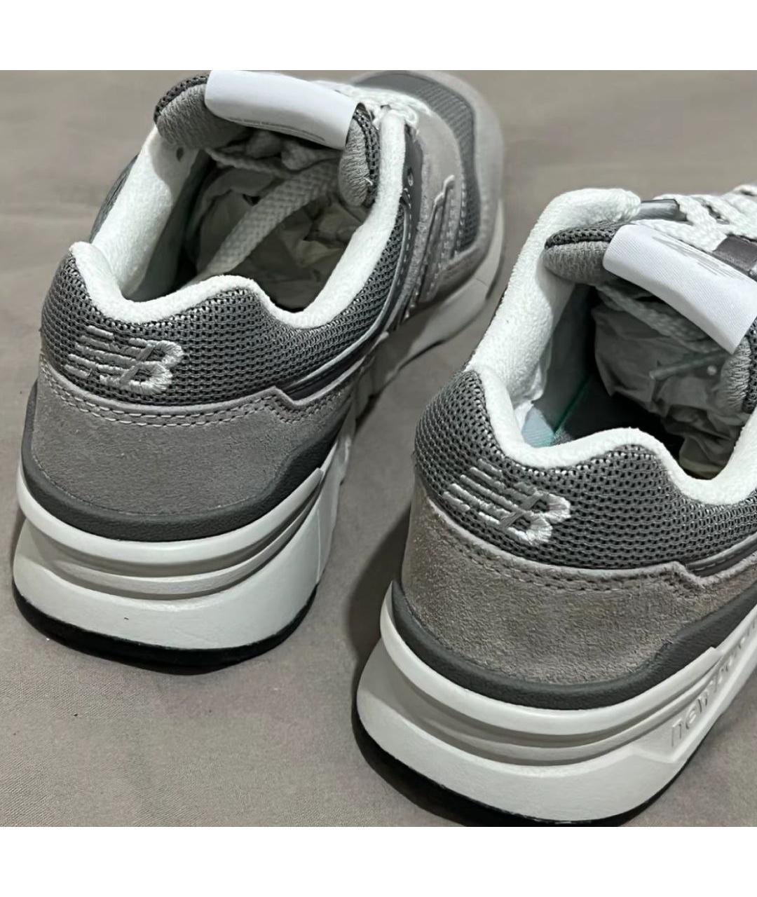 NEW BALANCE Серые замшевые кроссовки, фото 5