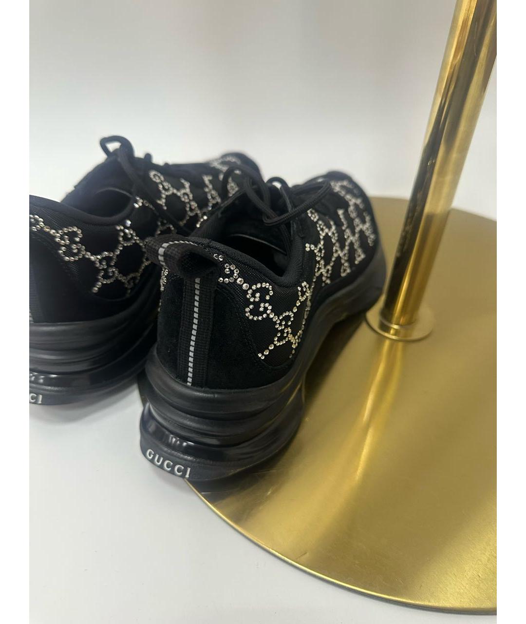 GUCCI Черные текстильные кроссовки, фото 4