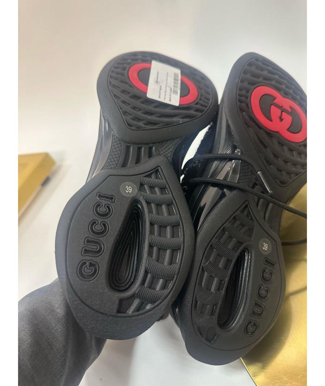 GUCCI Черные текстильные кроссовки, фото 8