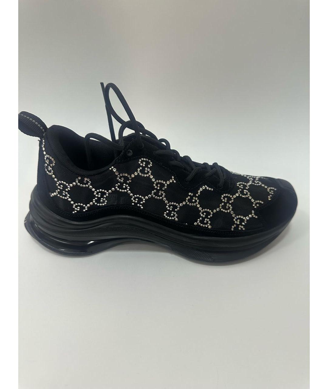 GUCCI Черные текстильные кроссовки, фото 9