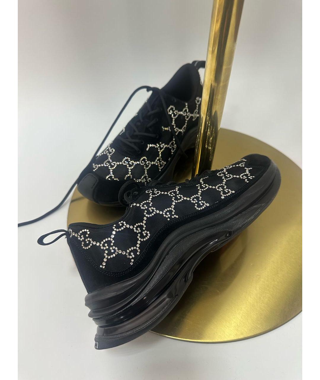 GUCCI Черные текстильные кроссовки, фото 5