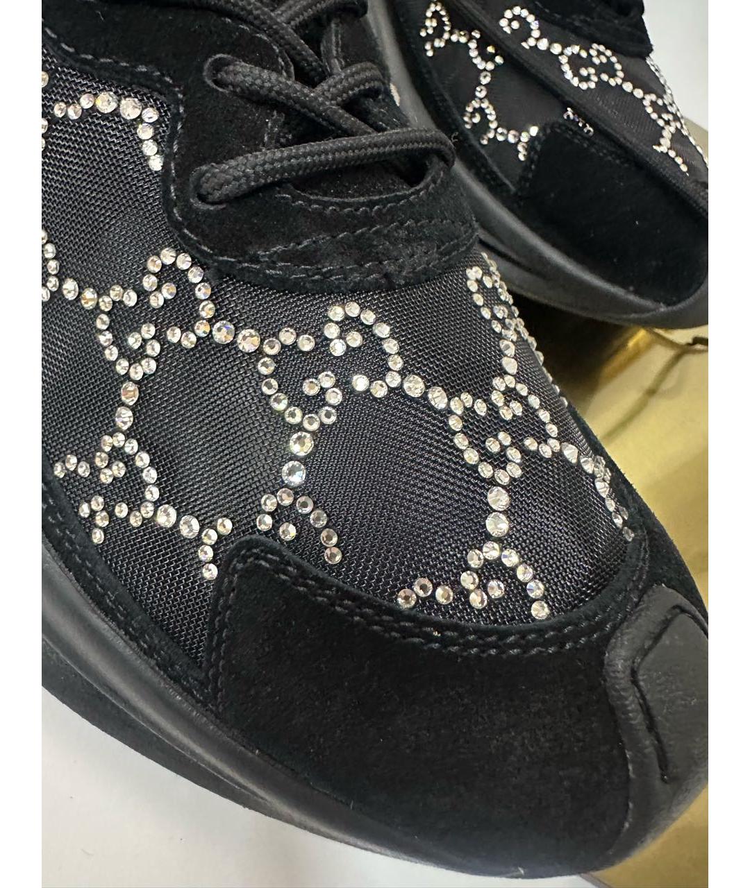 GUCCI Черные текстильные кроссовки, фото 7