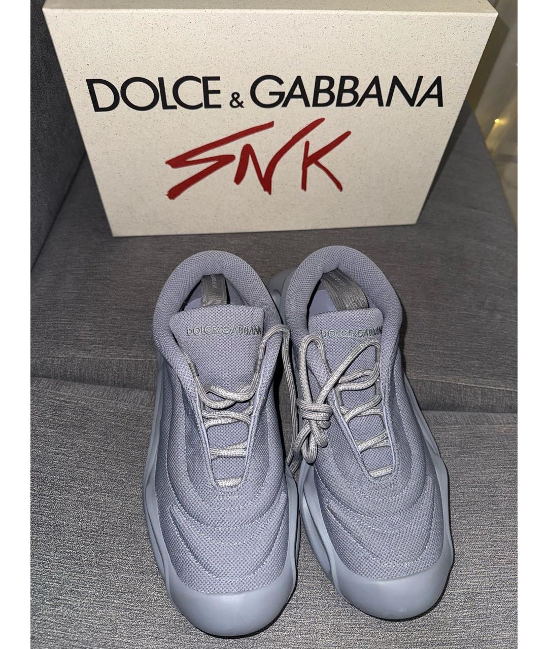 DOLCE&GABBANA Серые низкие кроссовки / кеды, фото 2