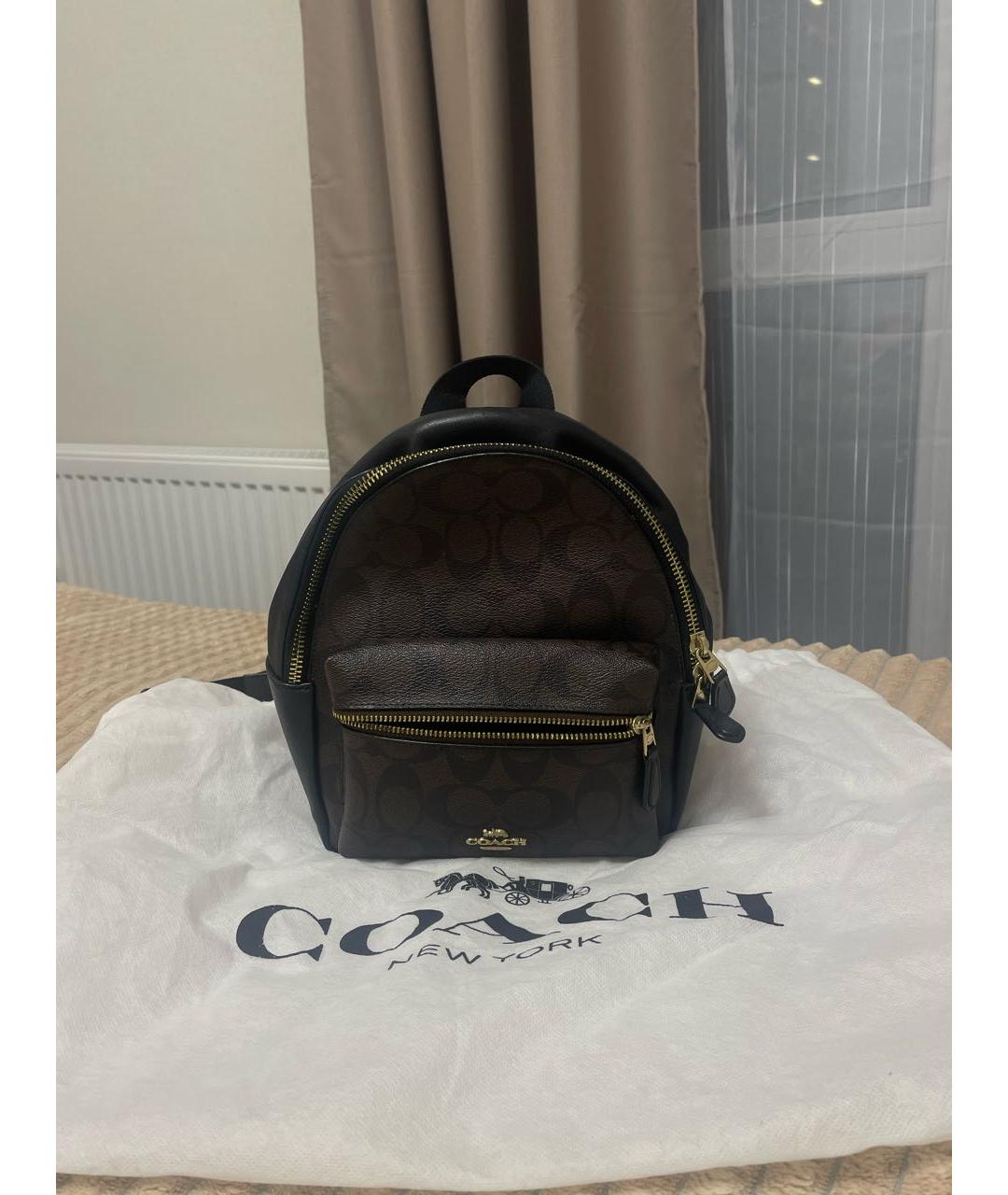 COACH Коричневый кожаный рюкзак, фото 2