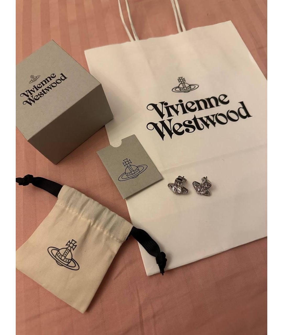 VIVIENNE WESTWOOD Серебряные металлические серьги, фото 6