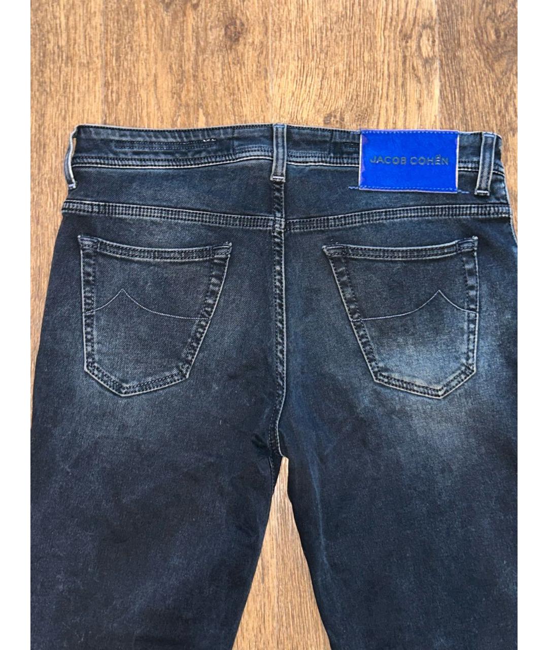 JACOB COHEN Темно-синие хлопко-эластановые джинсы скинни, фото 5