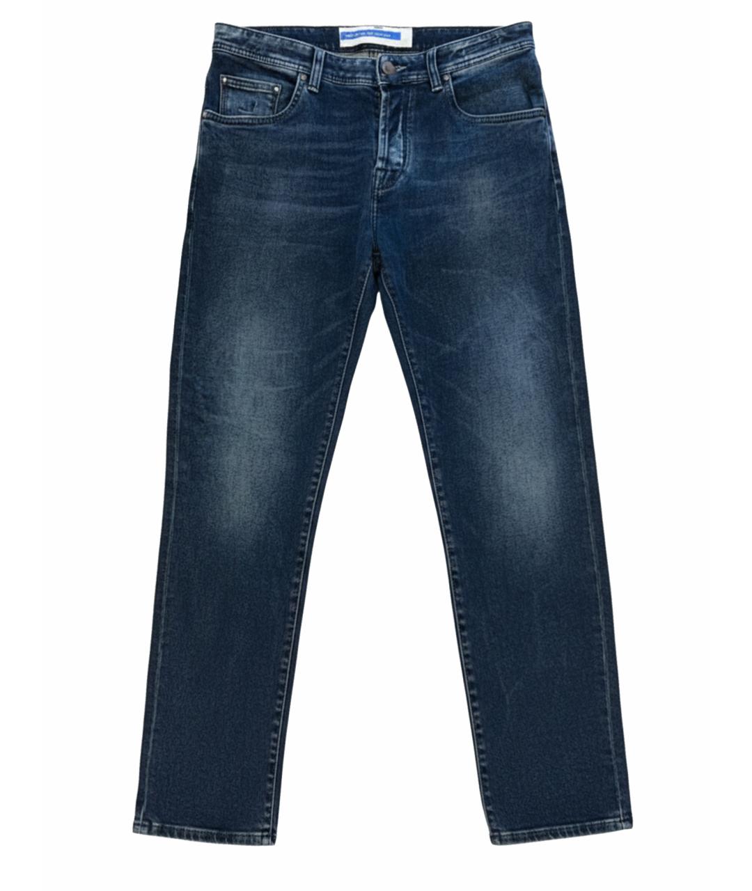 JACOB COHEN Темно-синие хлопко-эластановые джинсы скинни, фото 1