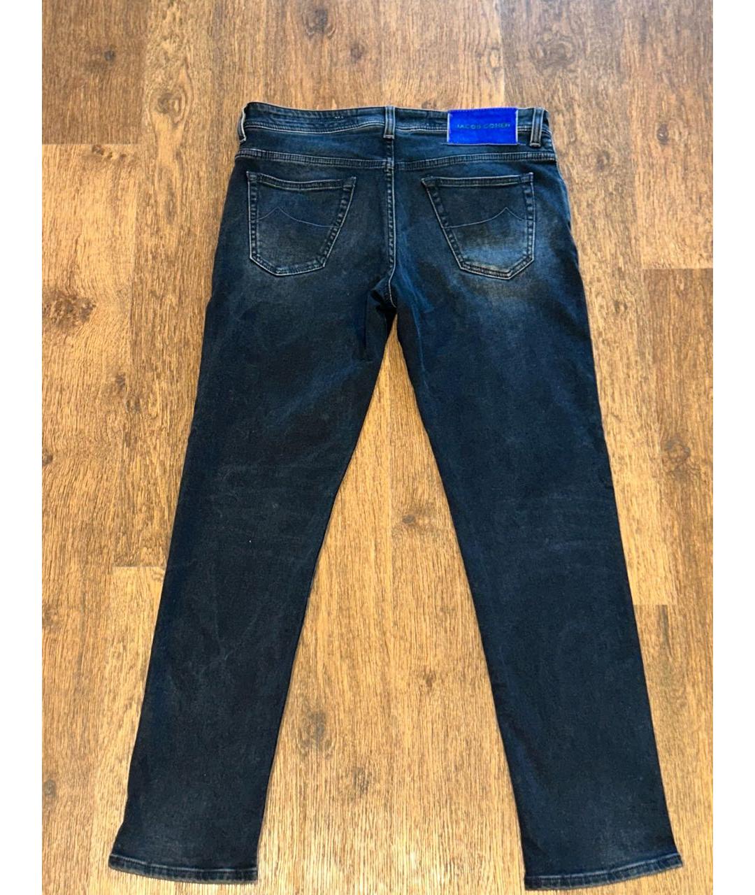 JACOB COHEN Темно-синие хлопко-эластановые джинсы скинни, фото 8