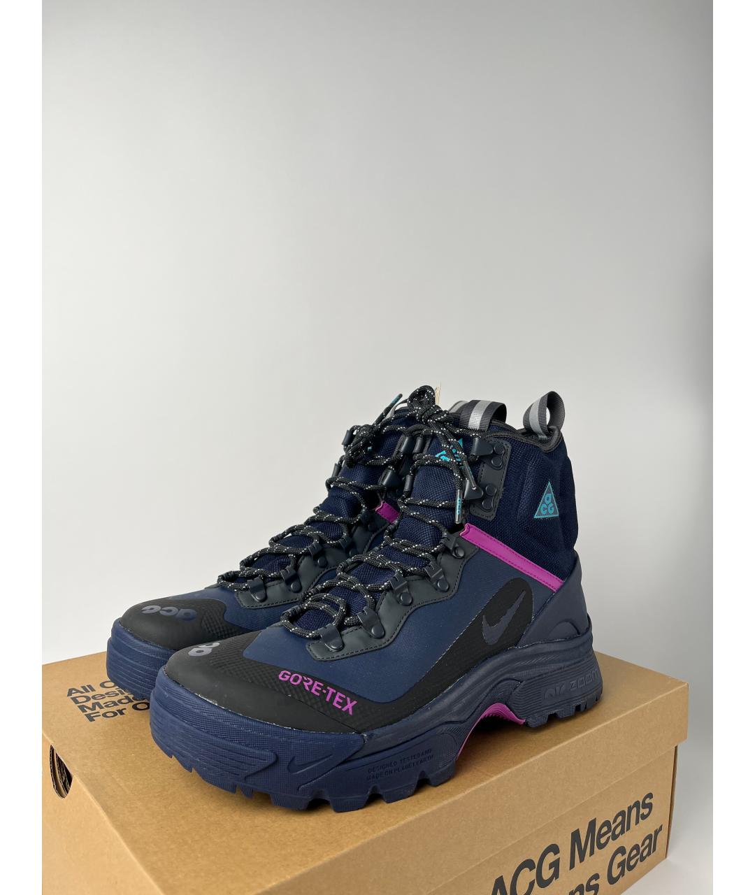 NIKE ACG Темно-синие высокие ботинки, фото 2