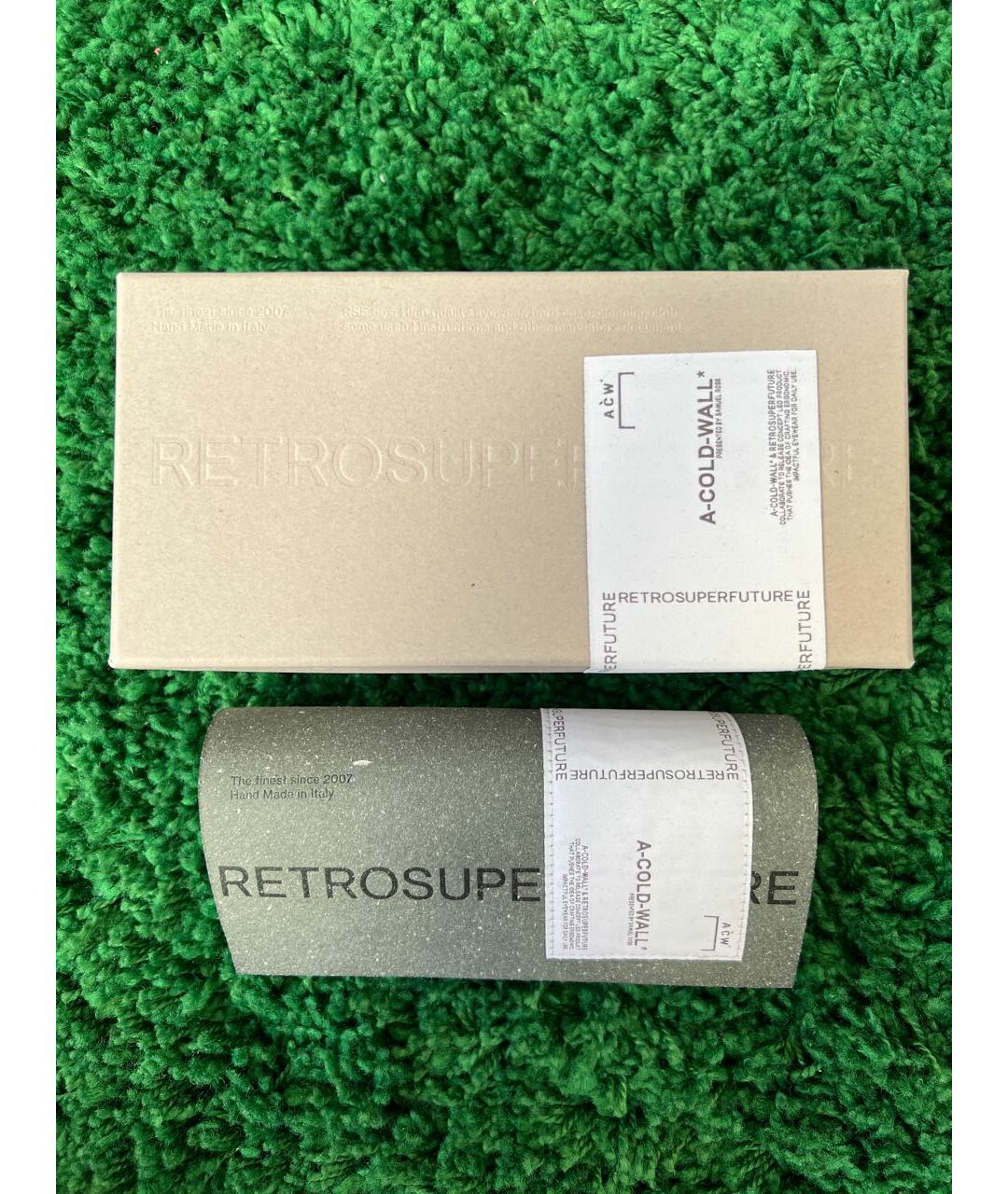 A-COLD-WALL* Антрацитовые пластиковые солнцезащитные очки, фото 4