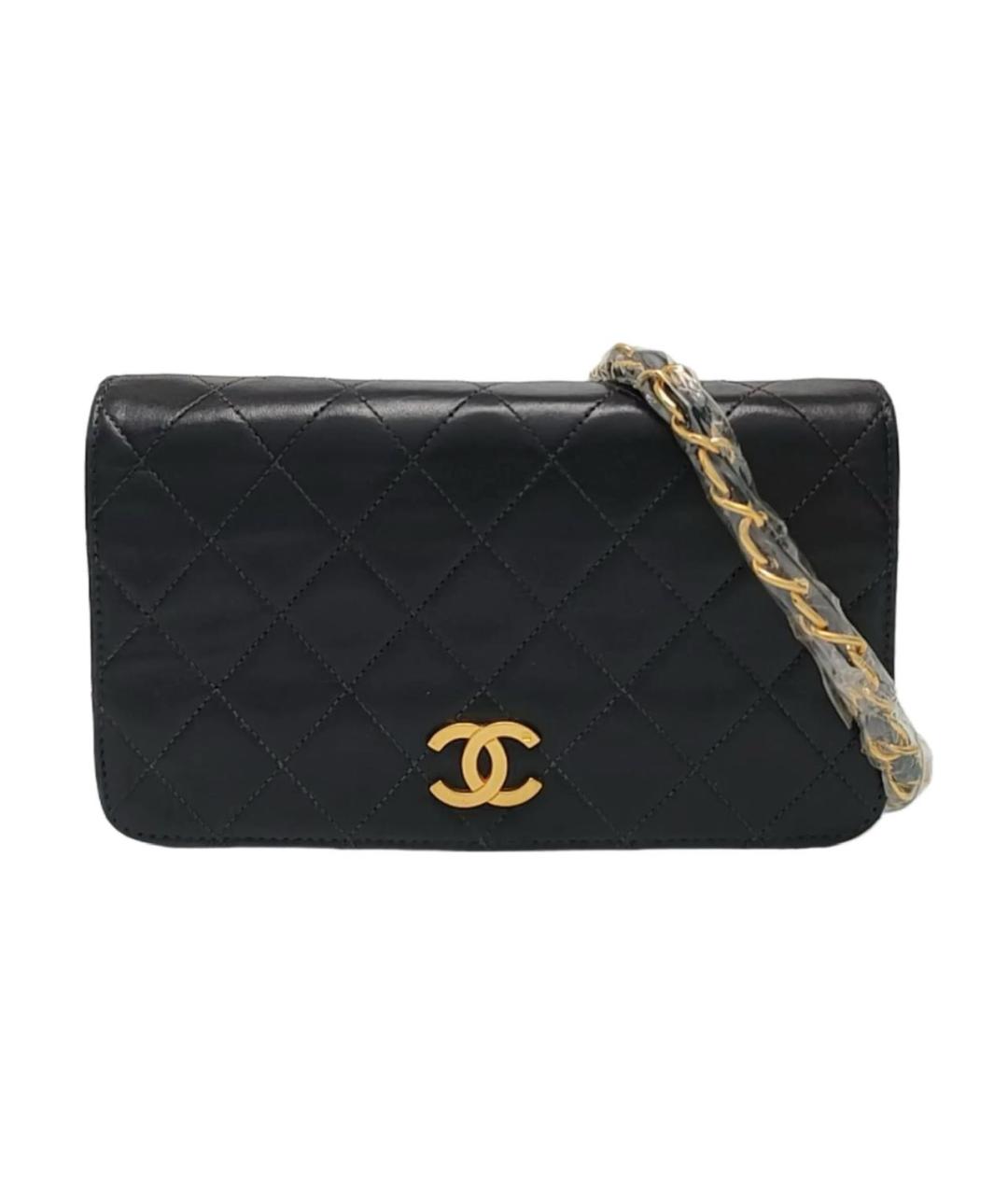 CHANEL Черная кожаная сумка через плечо, фото 9