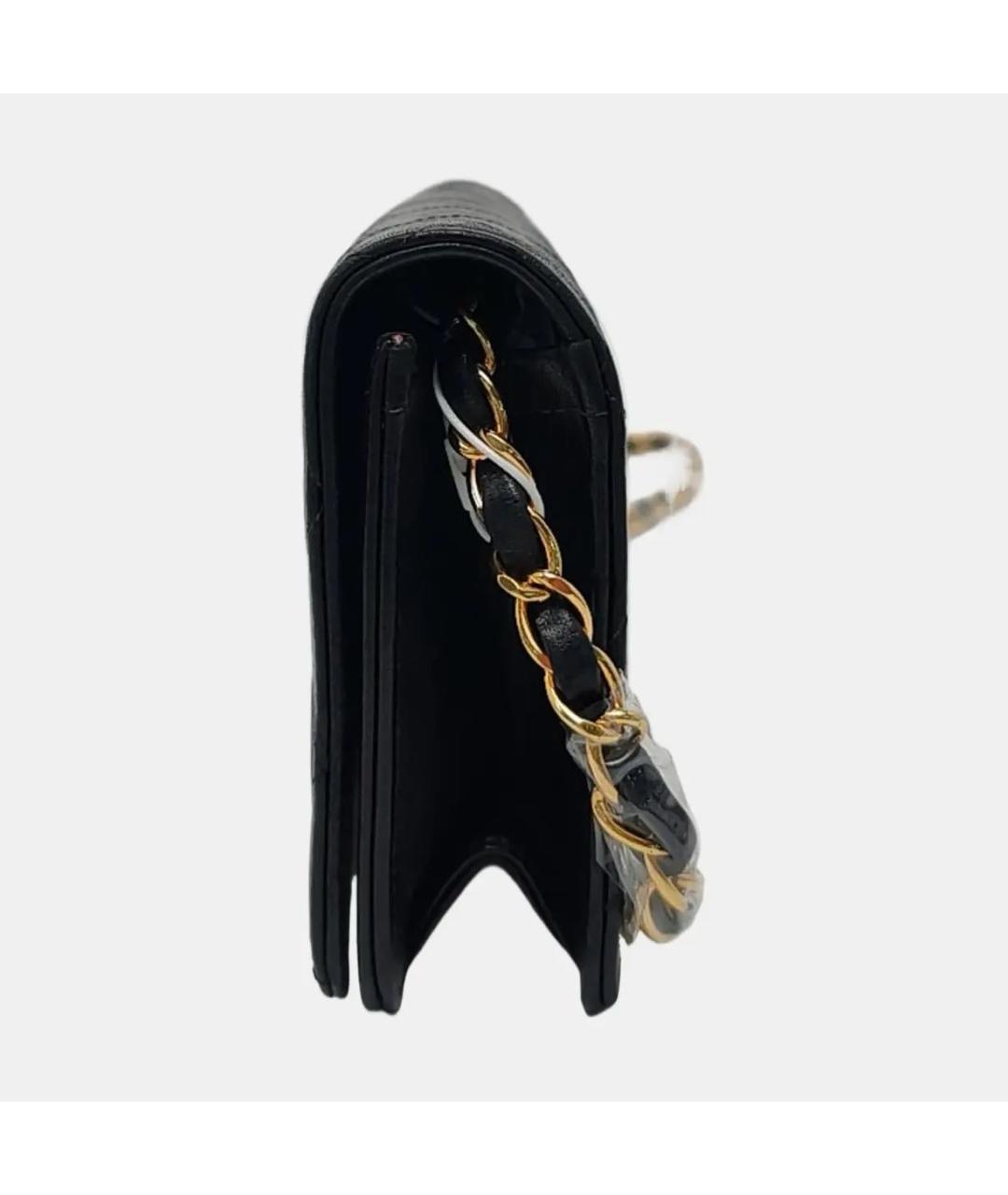 CHANEL Черная кожаная сумка через плечо, фото 5