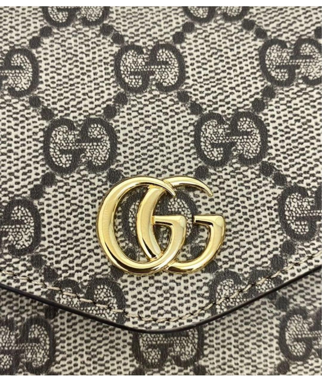 GUCCI Бежевая кожаная сумка через плечо, фото 8