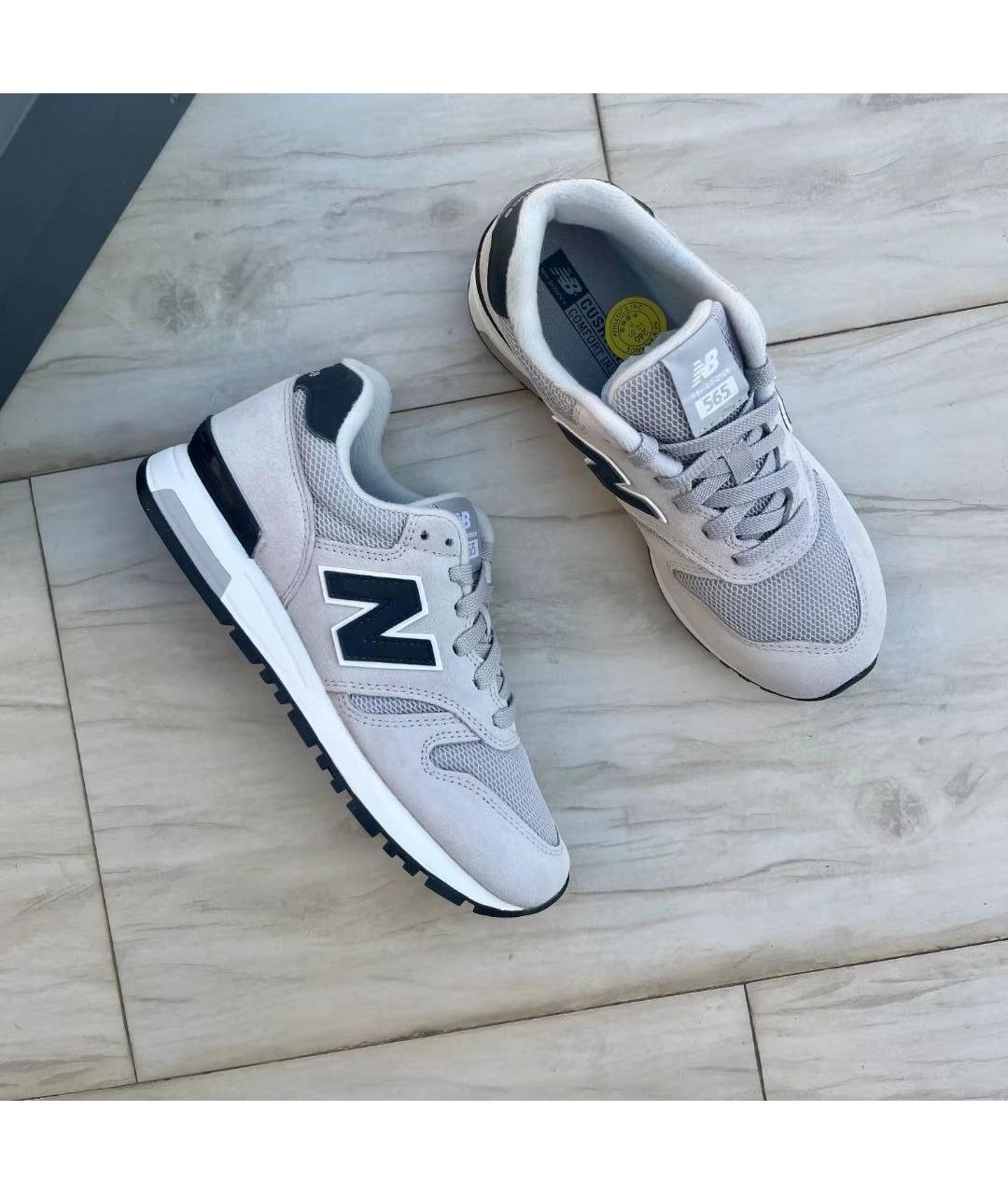 NEW BALANCE Серые текстильные кроссовки, фото 3