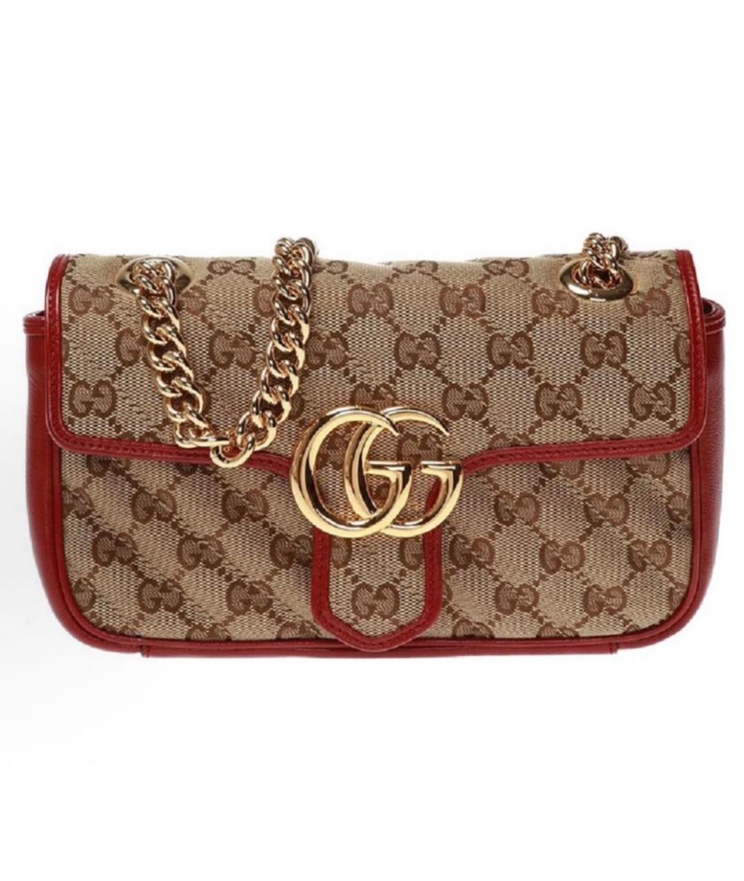 GUCCI Бежевая кожаная сумка через плечо, фото 4