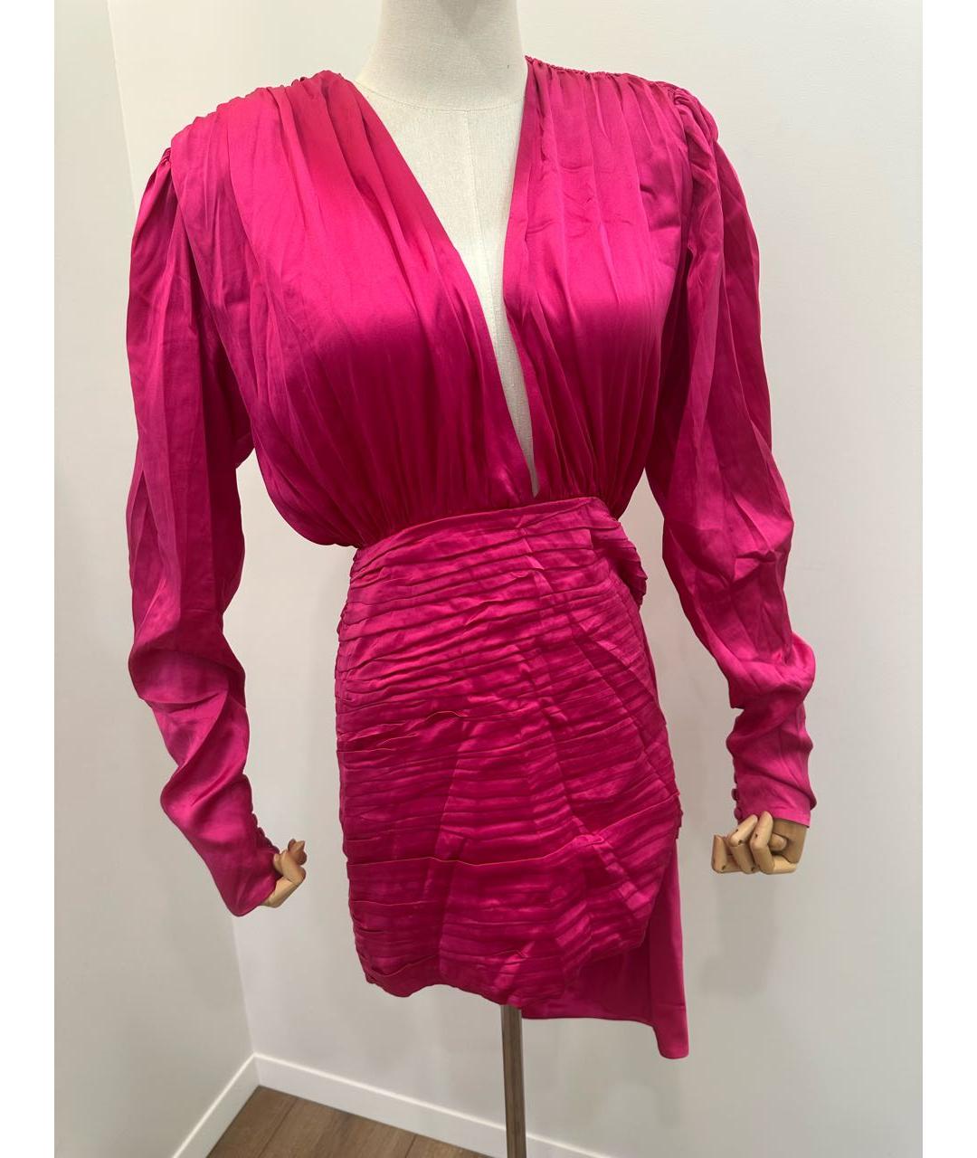 MAGDA BUTRYM Розовое шелковое вечернее платье, фото 4