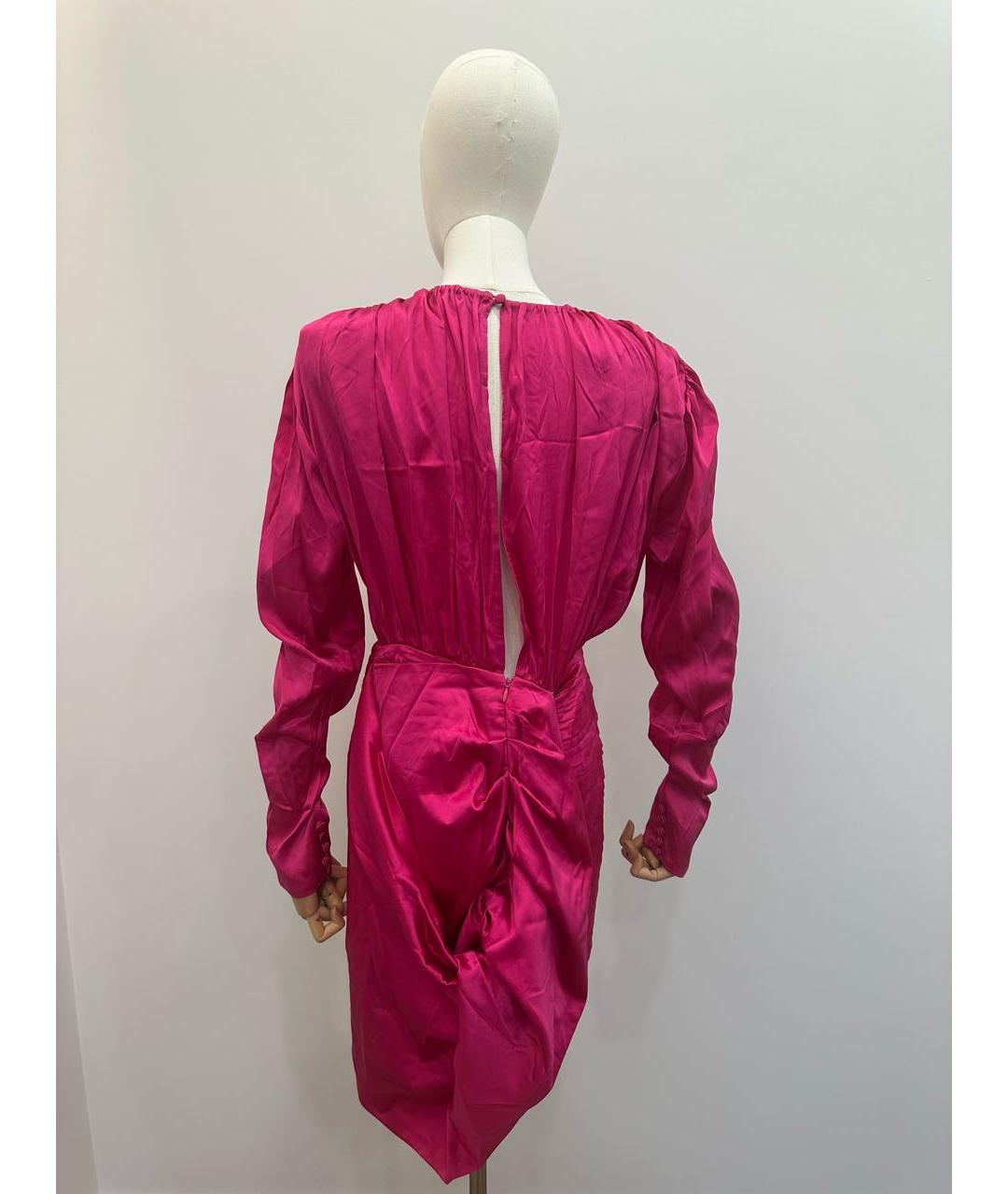 MAGDA BUTRYM Розовое шелковое вечернее платье, фото 2