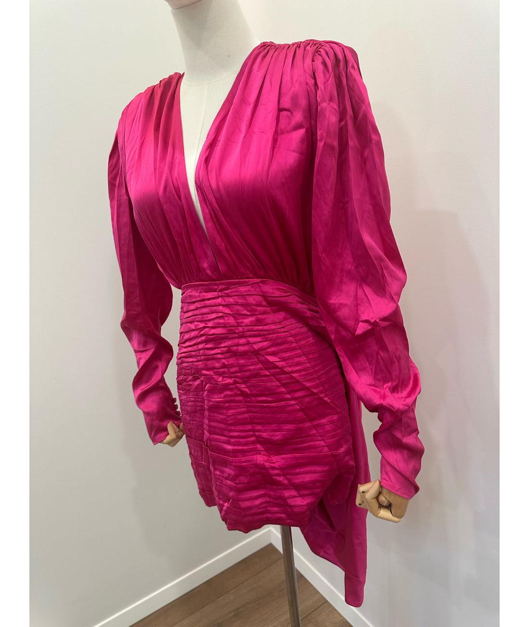 MAGDA BUTRYM Розовое шелковое вечернее платье, фото 5