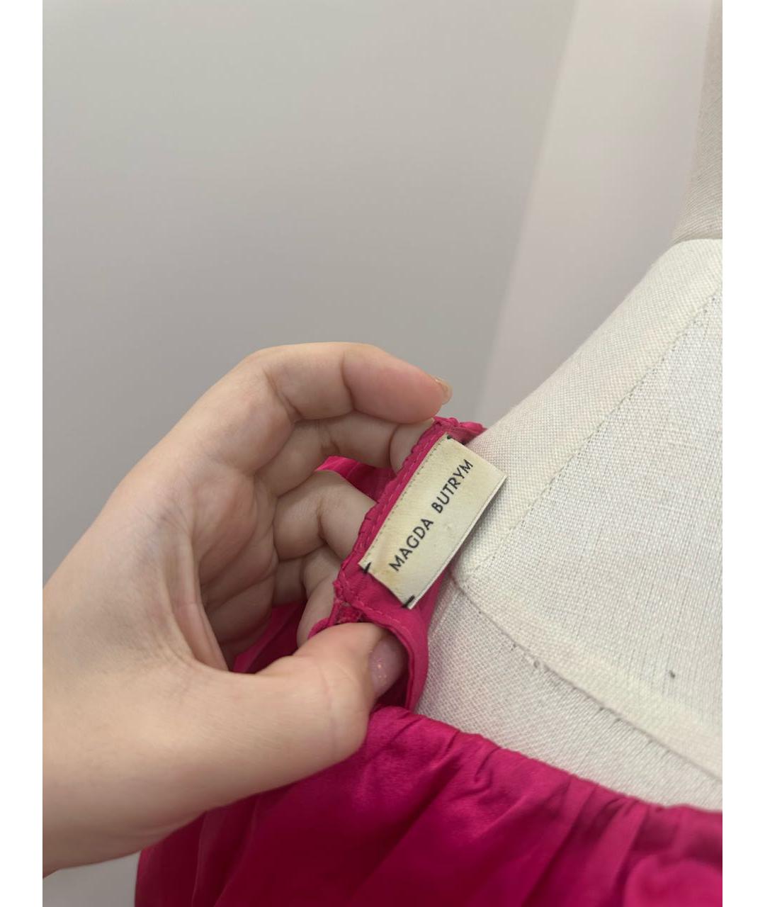 MAGDA BUTRYM Розовое шелковое вечернее платье, фото 3