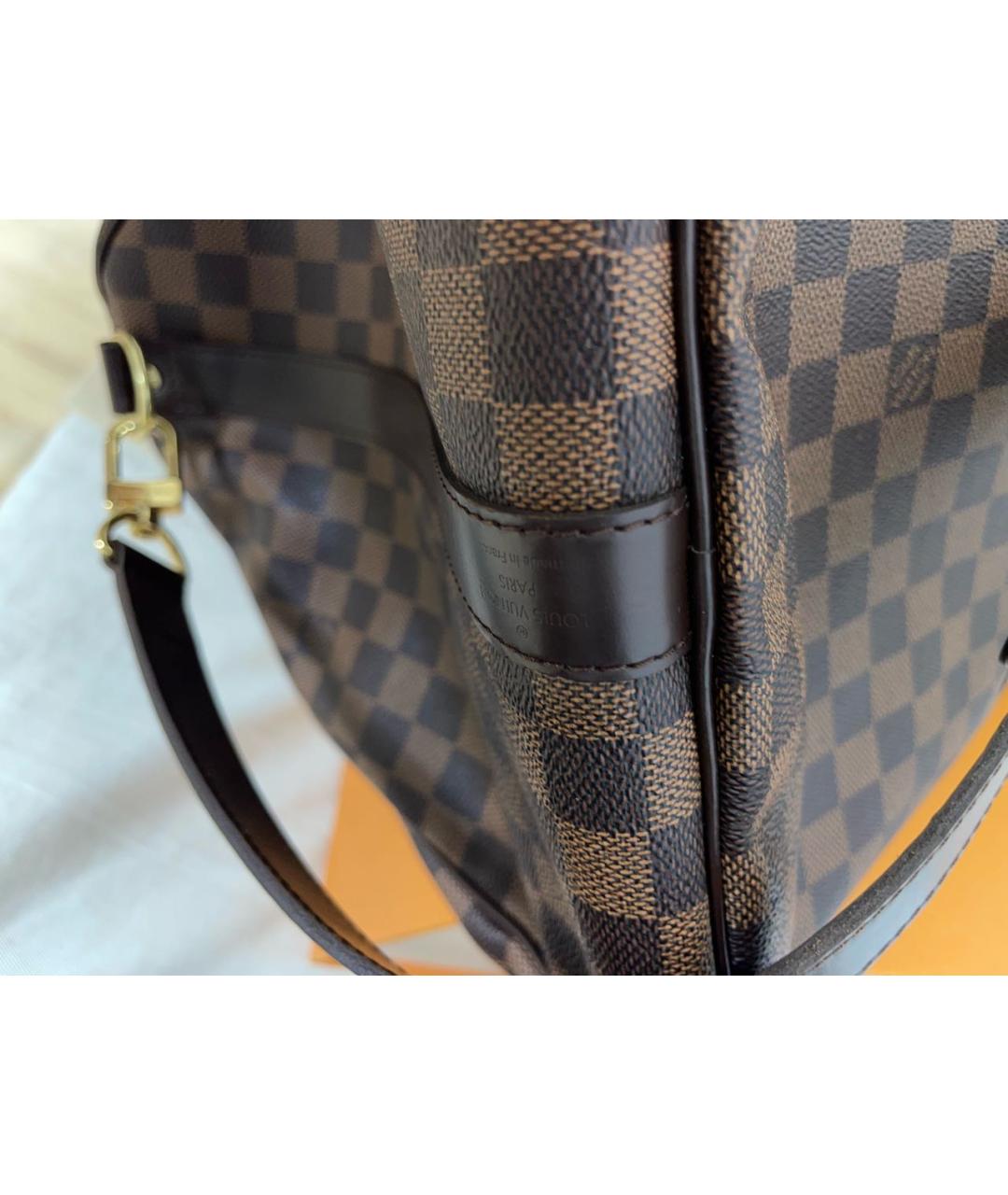 LOUIS VUITTON Коричневая кожаная дорожная/спортивная сумка, фото 6