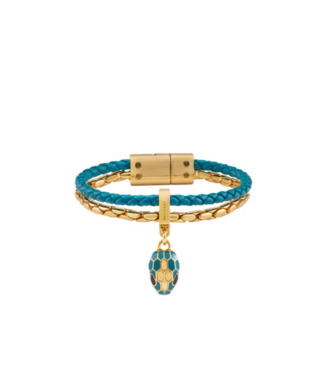 BVLGARI Бирюзовый кожаный браслет, фото 7