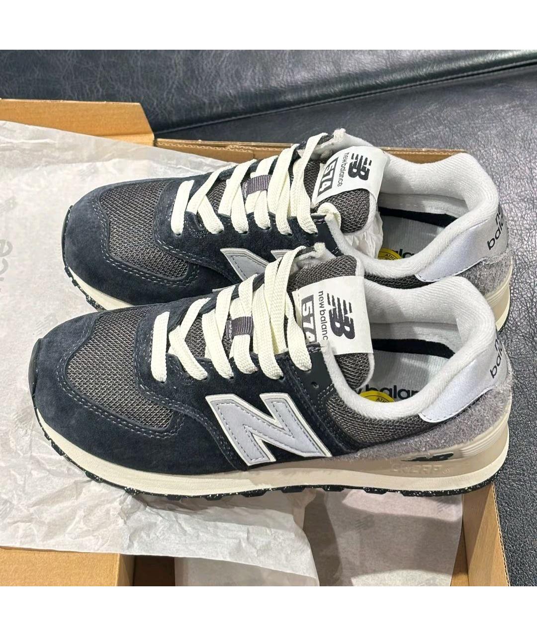 NEW BALANCE Серые текстильные низкие кроссовки / кеды, фото 2