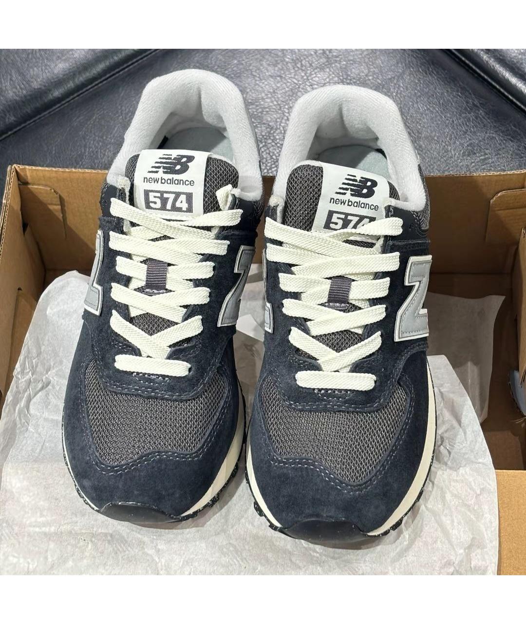 NEW BALANCE Серые текстильные низкие кроссовки / кеды, фото 3