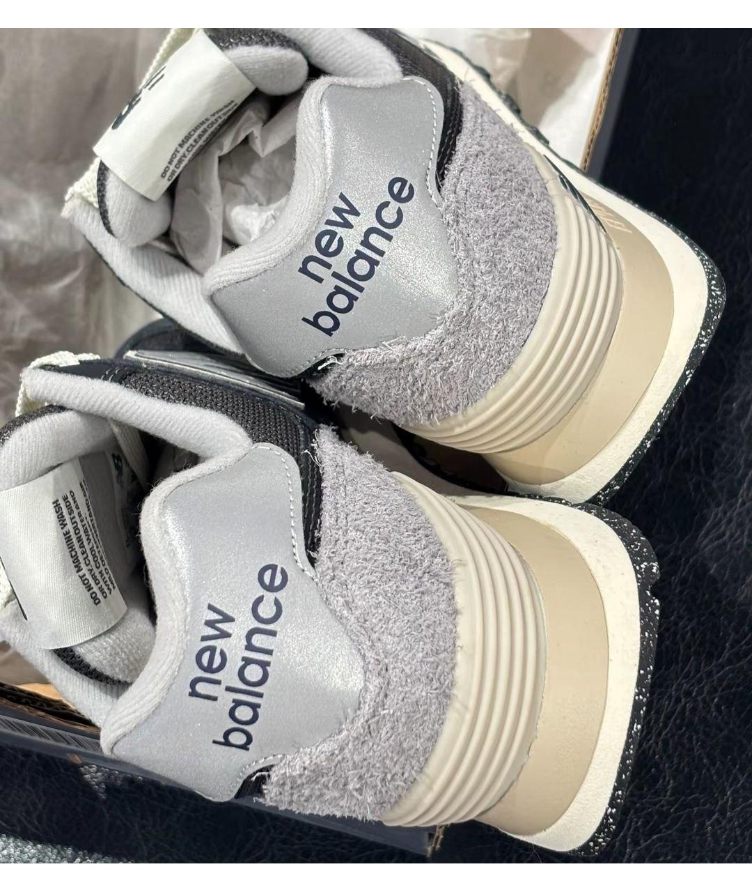 NEW BALANCE Серые текстильные низкие кроссовки / кеды, фото 6