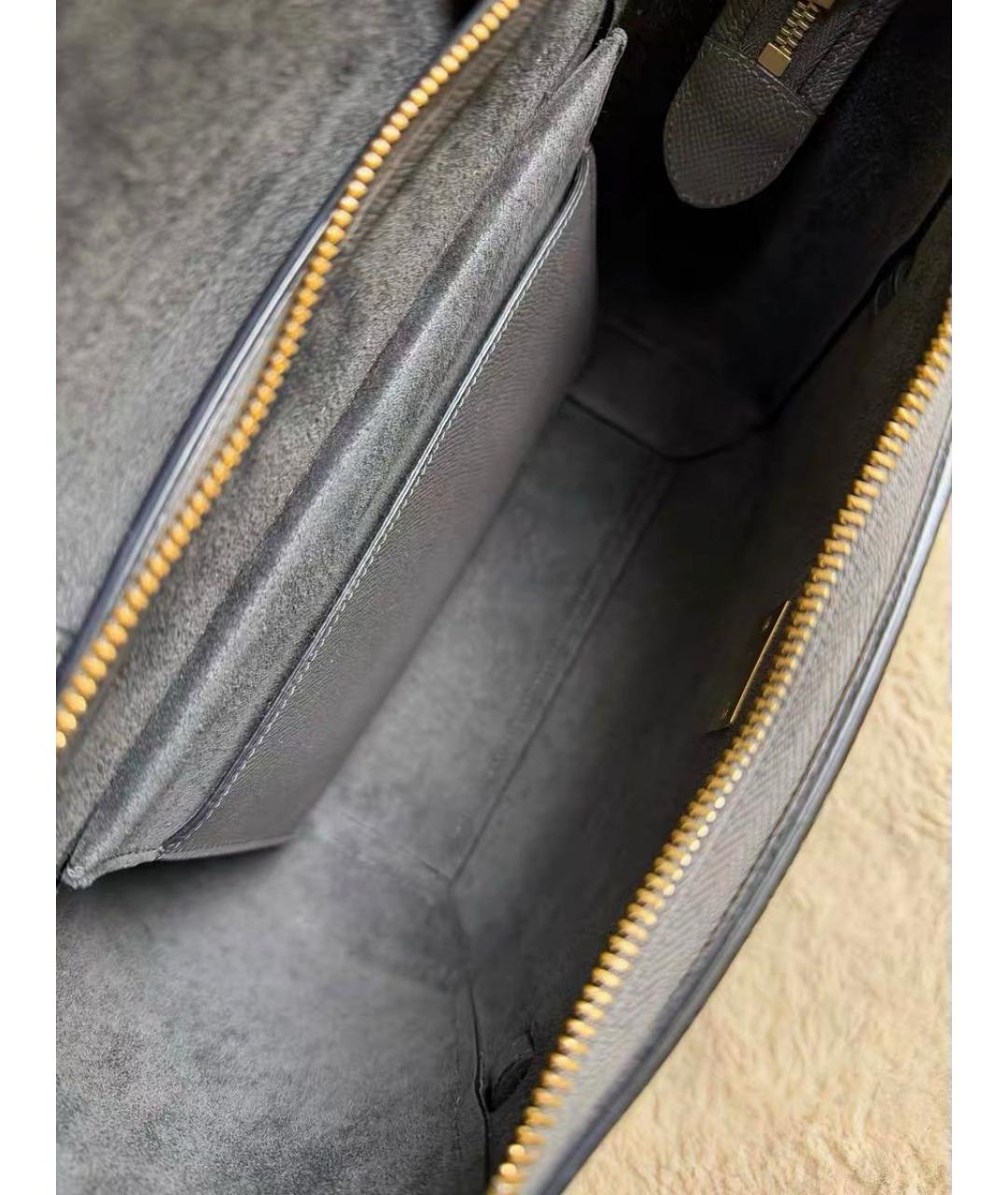 CELINE Серая кожаная сумка через плечо, фото 4