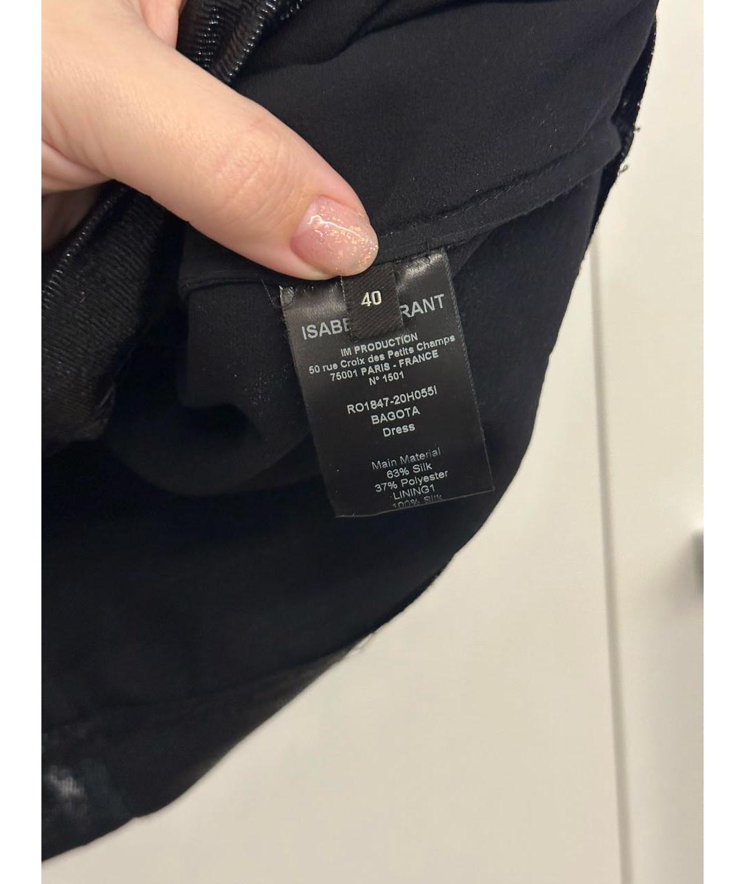 ISABEL MARANT Черное шелковое вечернее платье, фото 6