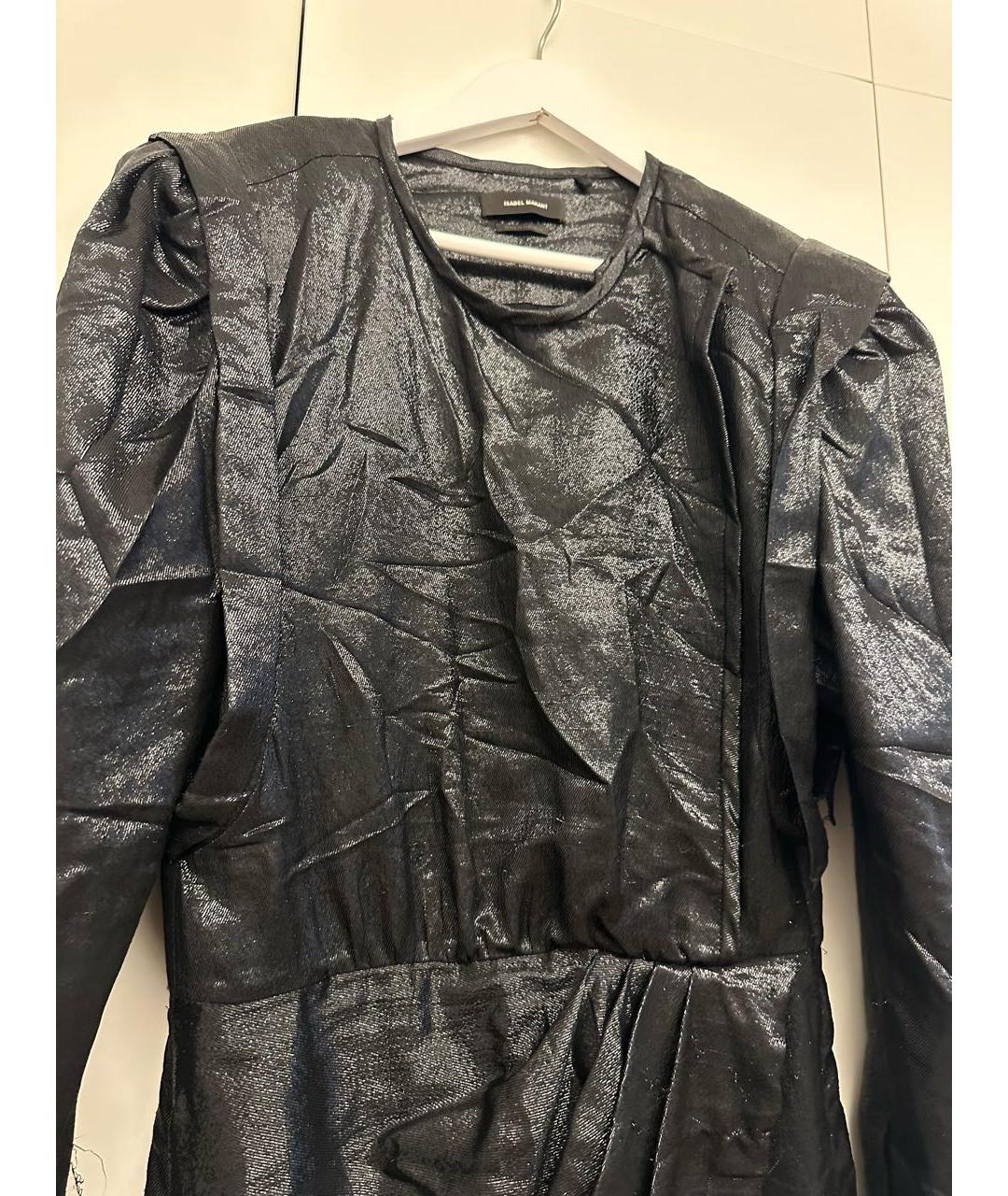 ISABEL MARANT Черное шелковое вечернее платье, фото 3