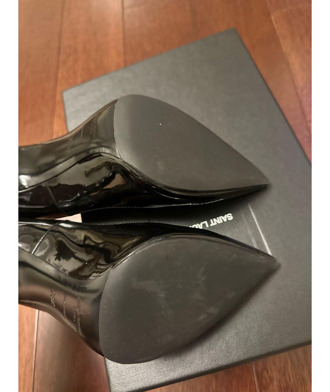 SAINT LAURENT Черные туфли из лакированной кожи, фото 6