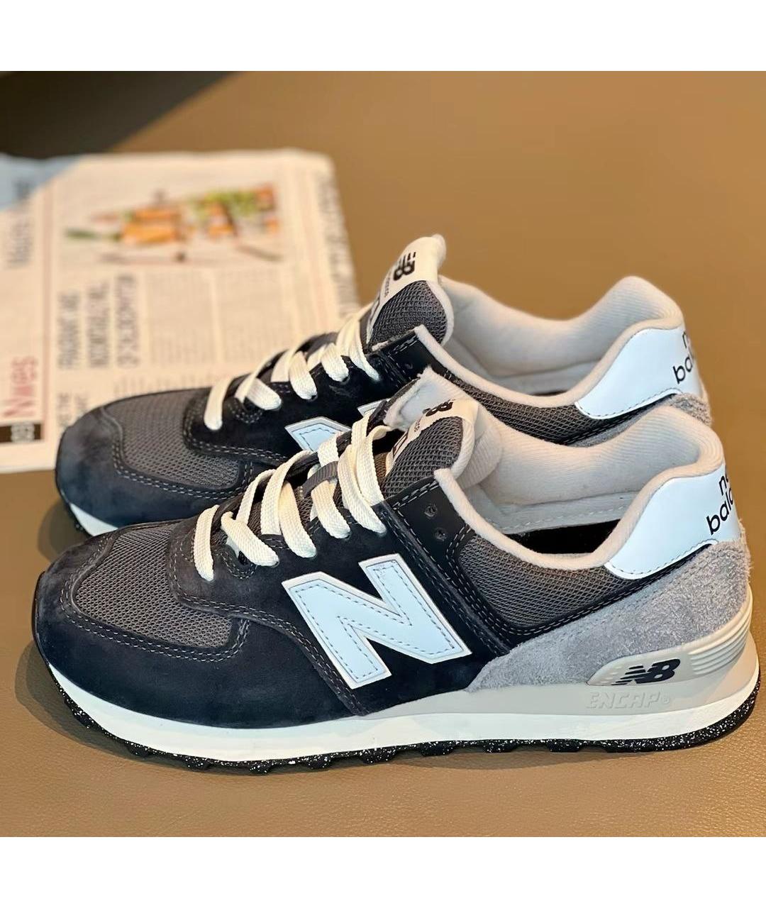 NEW BALANCE Серые текстильные кроссовки, фото 3