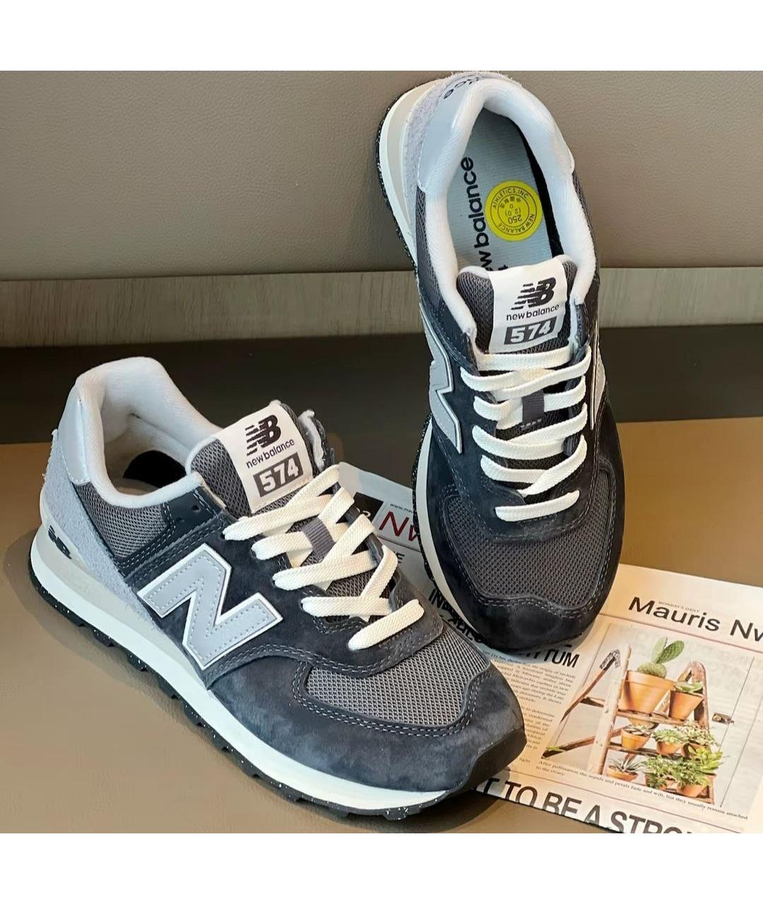 NEW BALANCE Серые текстильные кроссовки, фото 4