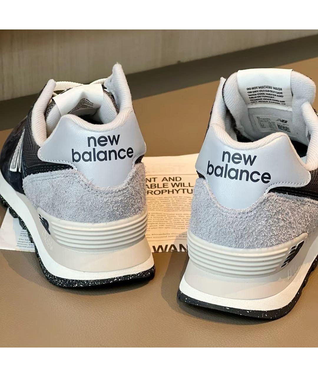 NEW BALANCE Серые текстильные кроссовки, фото 5