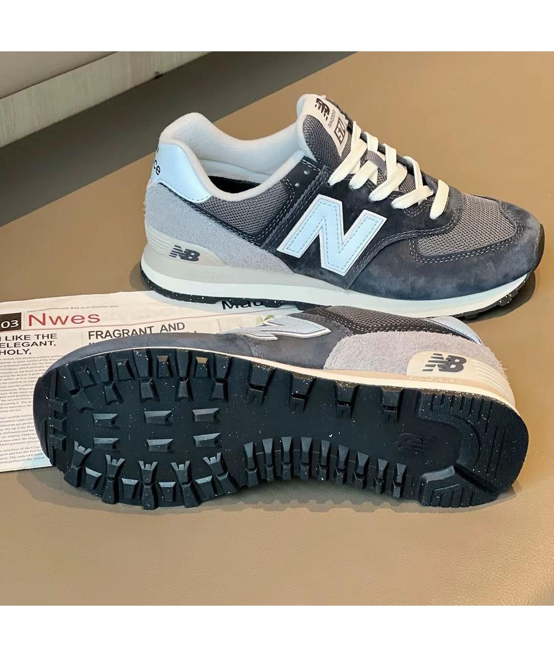 NEW BALANCE Серые текстильные кроссовки, фото 6