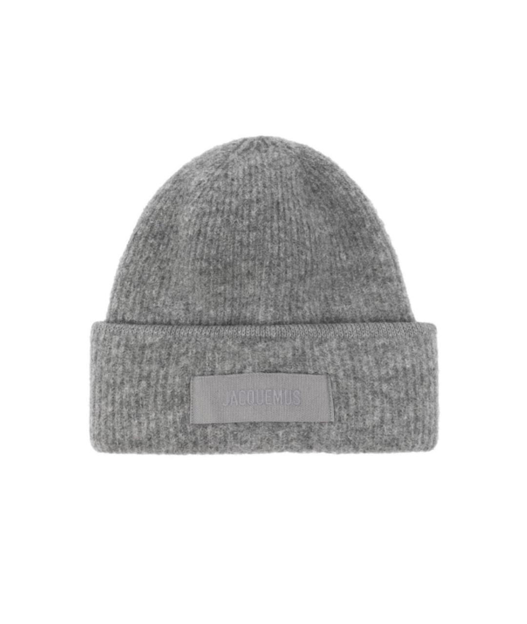JACQUEMUS Серая шерстяная шапка, фото 1